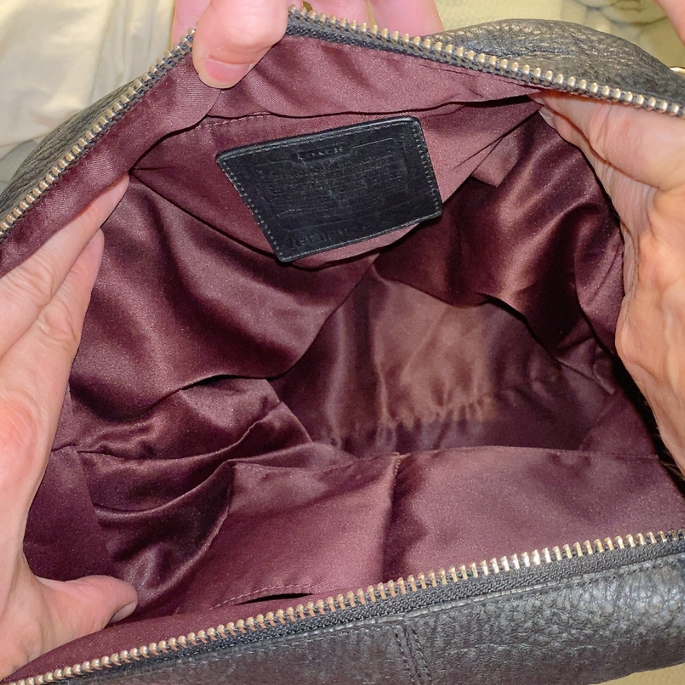 Coach Brooke Hobo Slouchy Bag Medium Black Leather - Picture 4 of 11